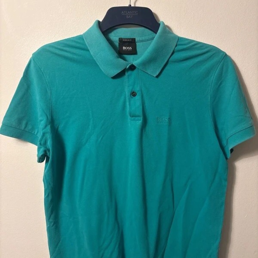 Boss Men's Teal Polo Shirt